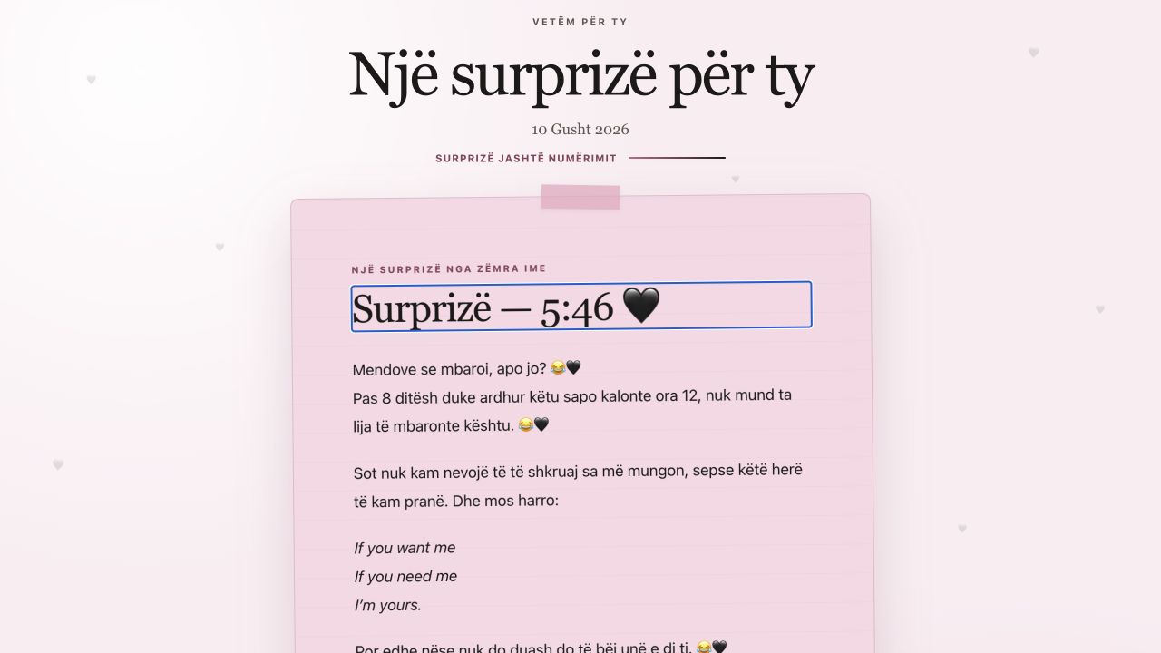 Pamje nga Shënimet tona